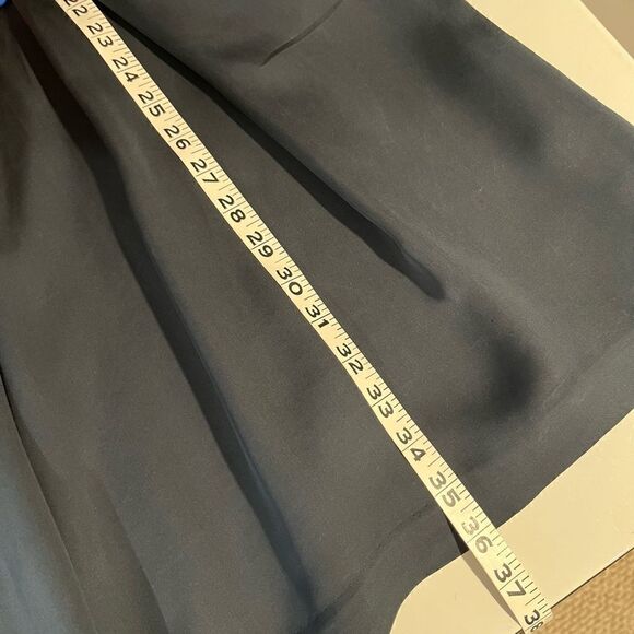 Pasametes silk navy blue one shoulder dress - 8 - Picture 8 of 9